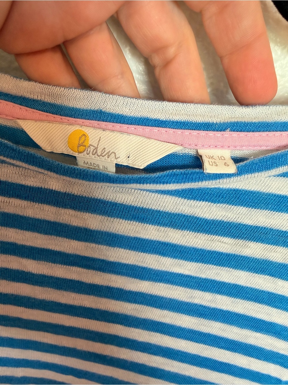 Boden Dorothy Linen Jersey Top Size 6 - Picture 3 of 5